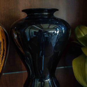 Haeger Black Gloss Ceramic Vase