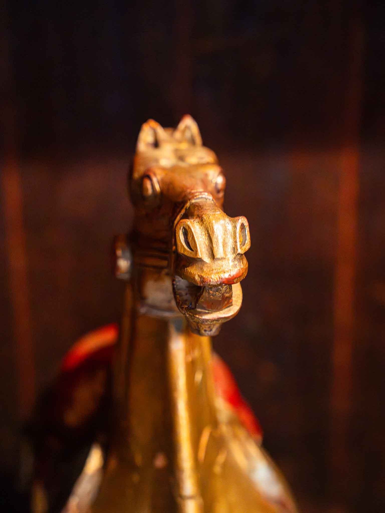 Large Chinese Decorative Horse Sculpture – Hand Painted / Carved Style - Image 9