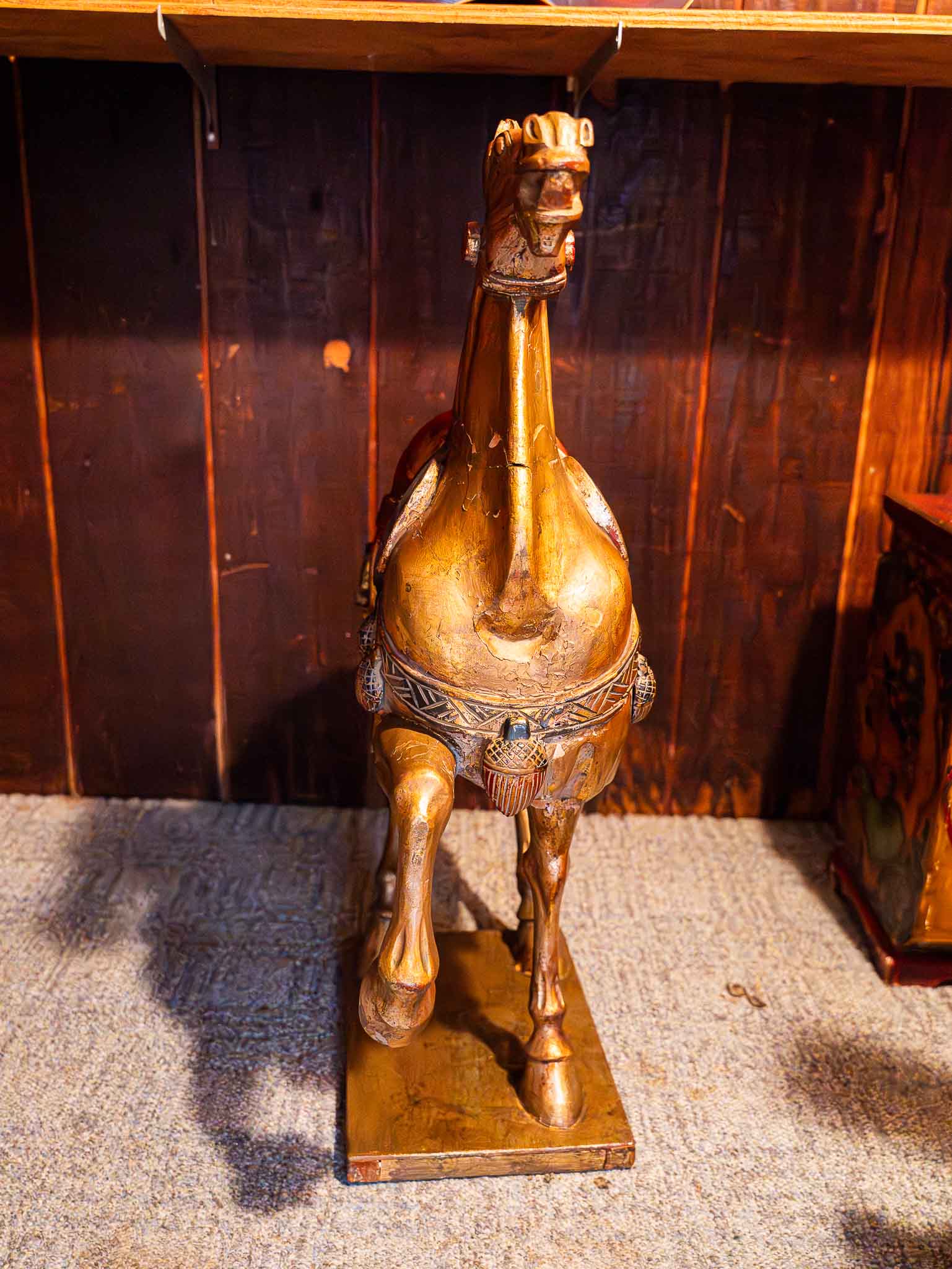 Large Chinese Decorative Horse Sculpture – Hand Painted / Carved Style - Image 8