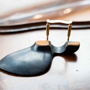 Guarneri Model Ebony Violin Chinrest with Gold Hardware