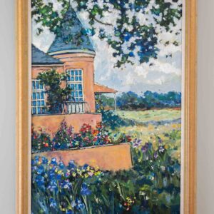 Framed Garden Landscape Painting