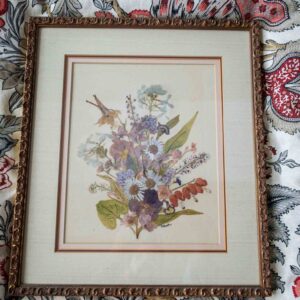 Framed Pressed Flower Botanical Collage