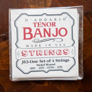 D’Addario J63 Tenor Banjo Strings – Nickel Wound Set (4 Strings)