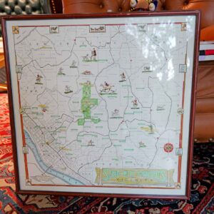 Framed Sewickley Heights & Vicinity Map – Decorative Local Map Artwork (26.75” x 26.75”)