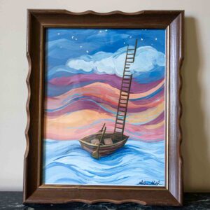 Framed Signed Acrylic Painting