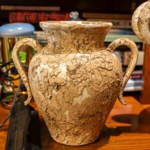 Distressed Ceramic Urn Vase Planter
