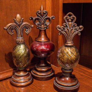 Set of 3 Tuscan Fleur-de-Lis Decorative Finials