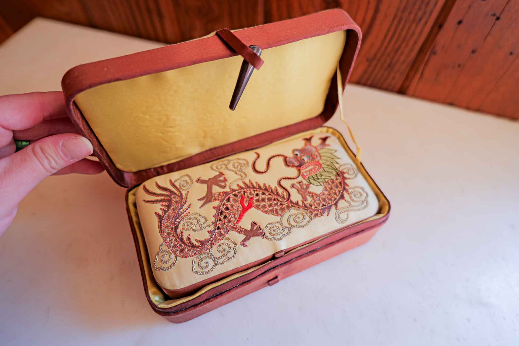EMBROIDERED DRAGON DECORATIVE CASES – SET OF 2 - Image 3