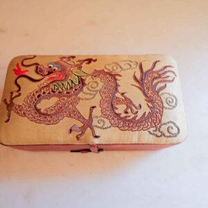 EMBROIDERED DRAGON DECORATIVE CASES – SET OF 2
