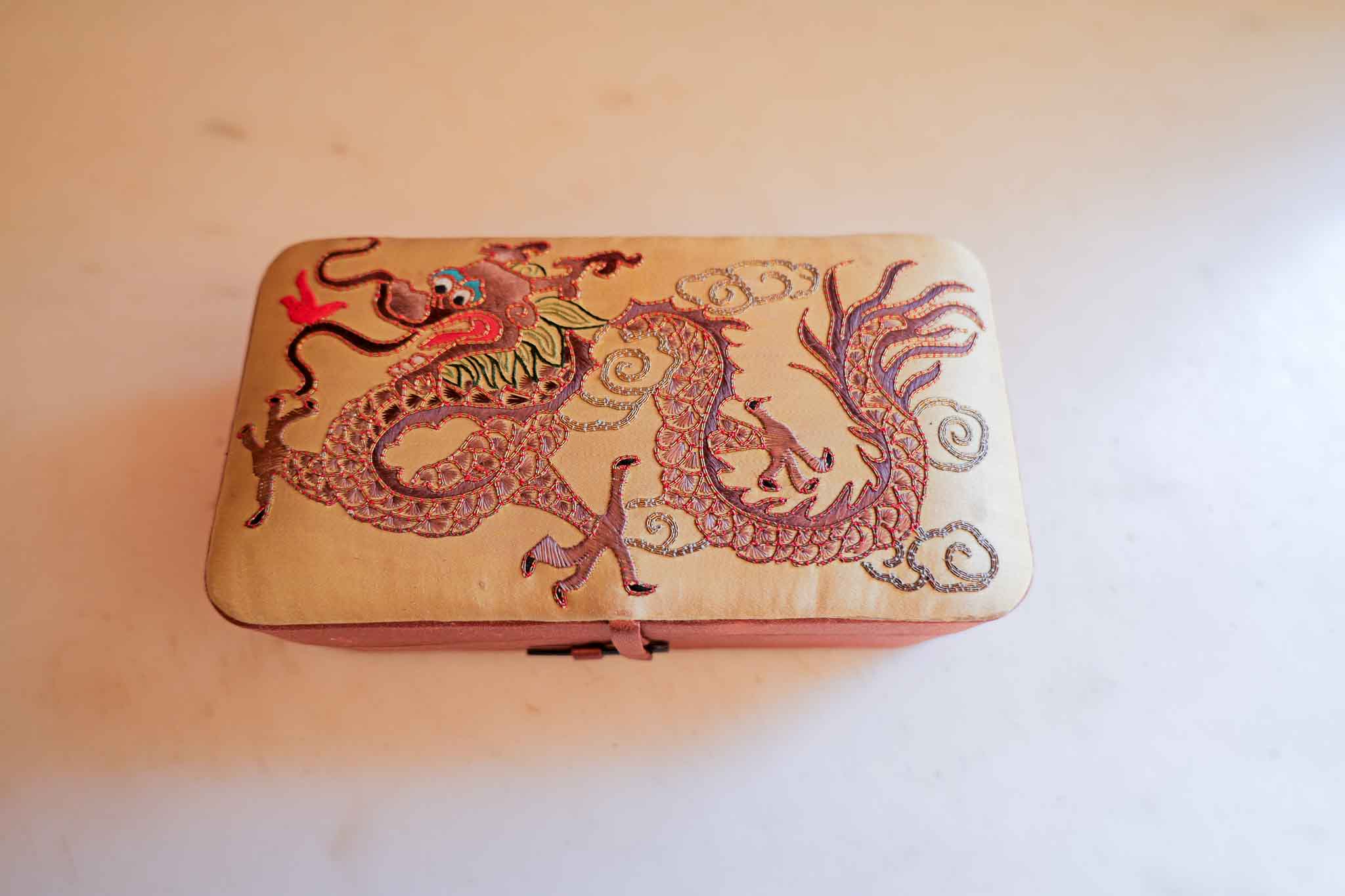 EMBROIDERED DRAGON DECORATIVE CASES – SET OF 2