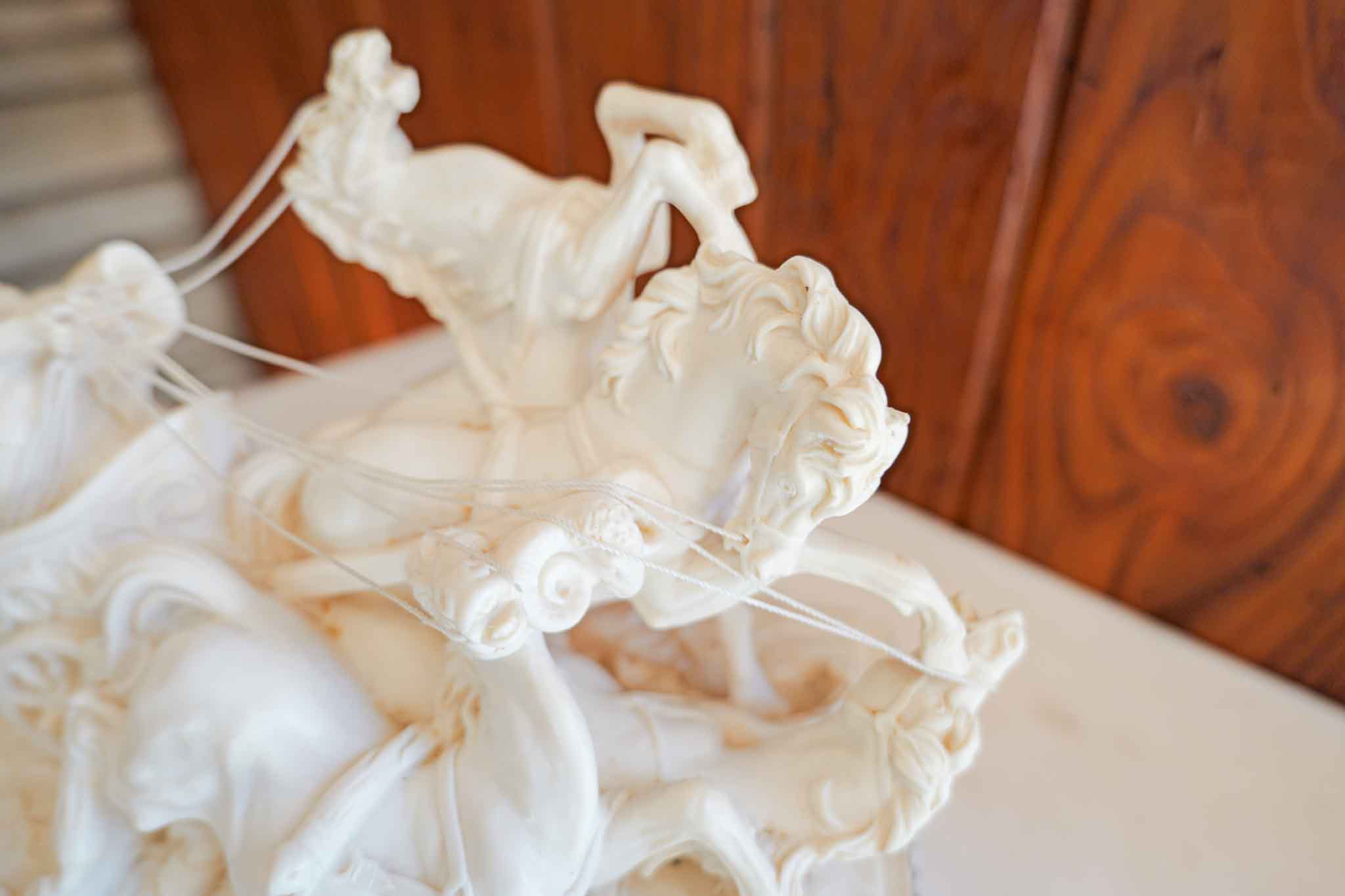 SANTINI STYLE ROMAN CHARIOT SCULPTURE – CLASSICAL FIGURAL STATUE - Image 2