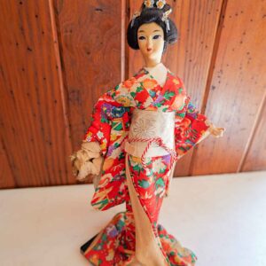 VINTAGE JAPANESE AZUMA MIYAKO JISHI DOLL – HANDCRAFTED KIMONO FIGURE (NO. 22, MADE IN JAPAN)