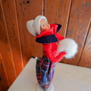 Byers’ Choice Ltd. Ice Skater Caroler Doll 13” Winter Figurine w/ Fur Muff