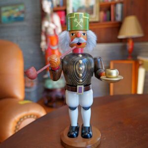 German Seiffener Nussknackerhaus Miner Incense Smoker Nutcracker 12.25” Erzgebirge