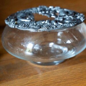 Rawcliffe Pewter Lidded Glass Potpourri Trinket Jar