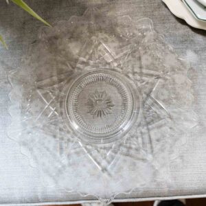 Vintage Pressed Glass 12.5" Serving Plate