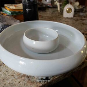 Casa Blanca Porcelain Chip and Dip Serving Bowl