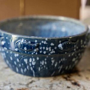 Blue Glazed Studio Pottery Fish Bowl