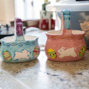 Bunny Hand Painted Baskets