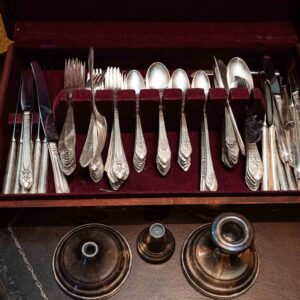 Rogers Bros Silverplate Flatware Set with Case