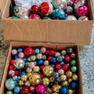 Large Lot Vintage Glass Christmas Ornaments