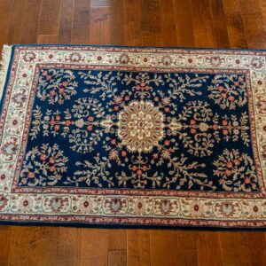 4' x 6' Navy Oriental-Style Area Rug