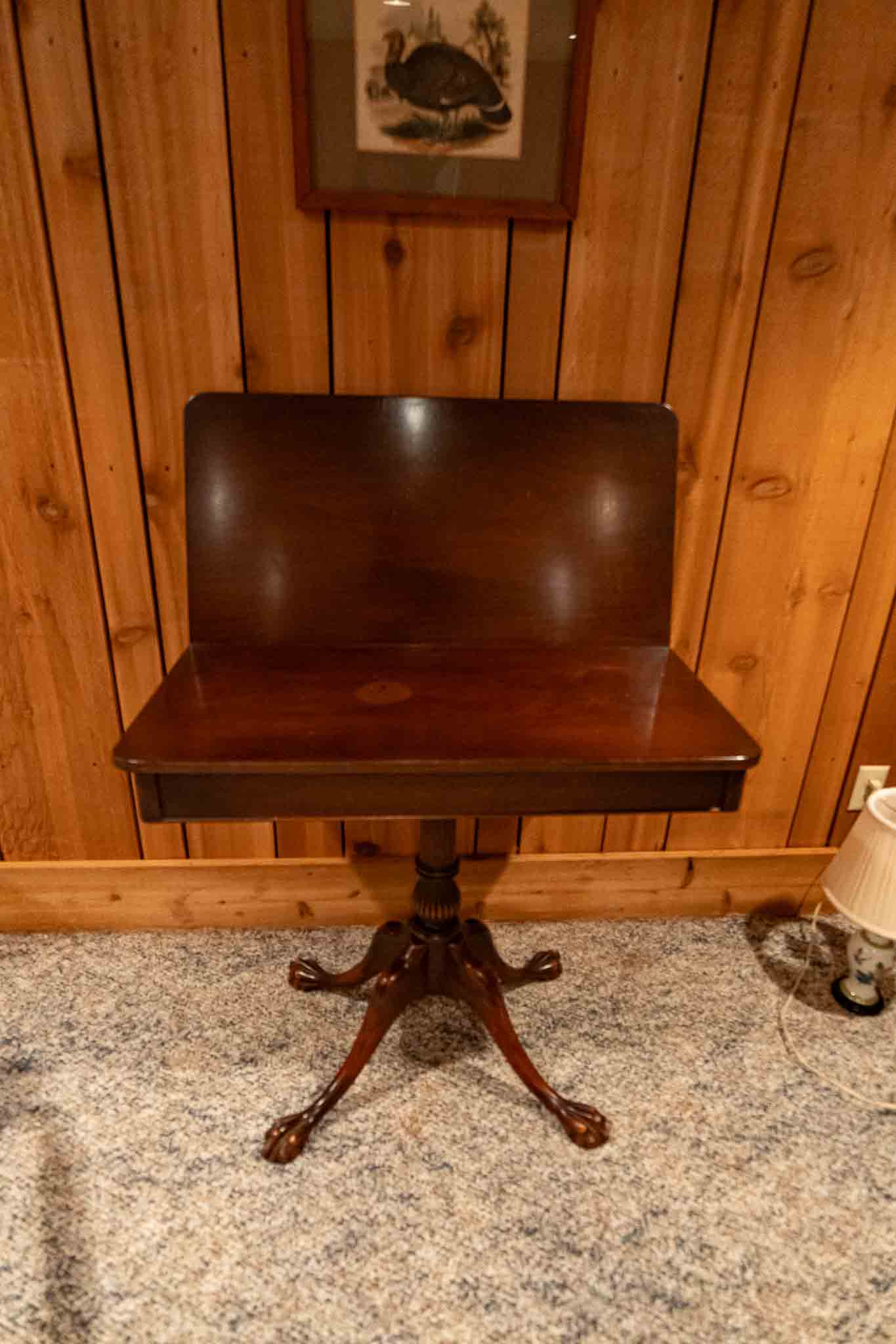 Vintage Mahogany Duncan Phyfe Style Game Table - Image 2