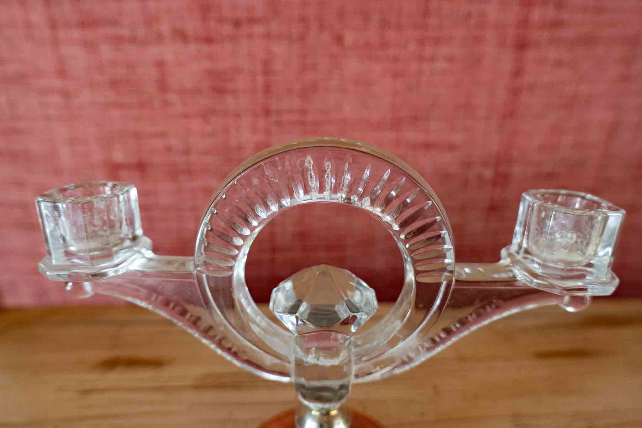 Hawkes Sterling Silver & Crystal Double Candelabra Pair - Image 3
