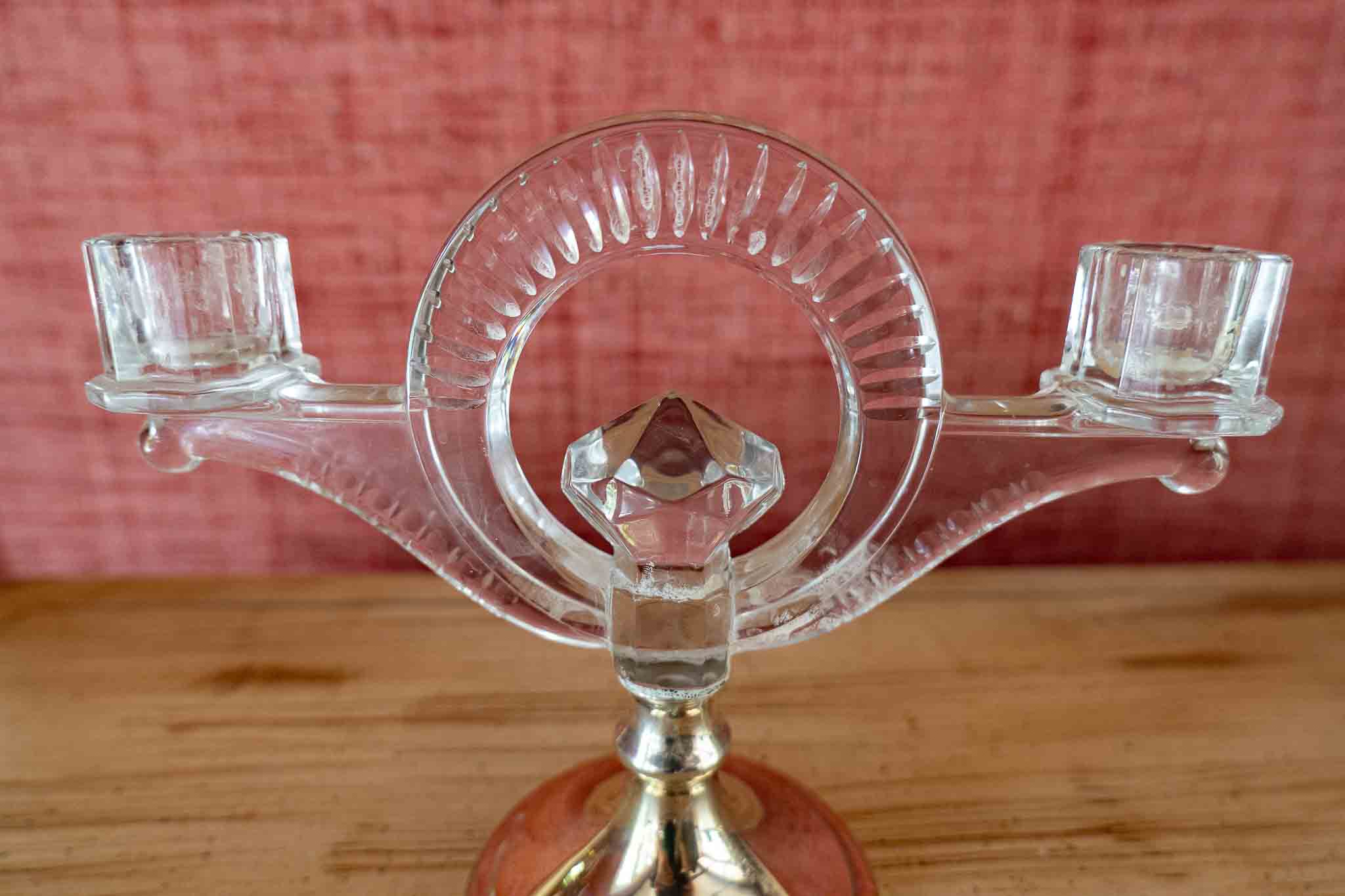 Hawkes Sterling Silver & Crystal Double Candelabra Pair - Image 4
