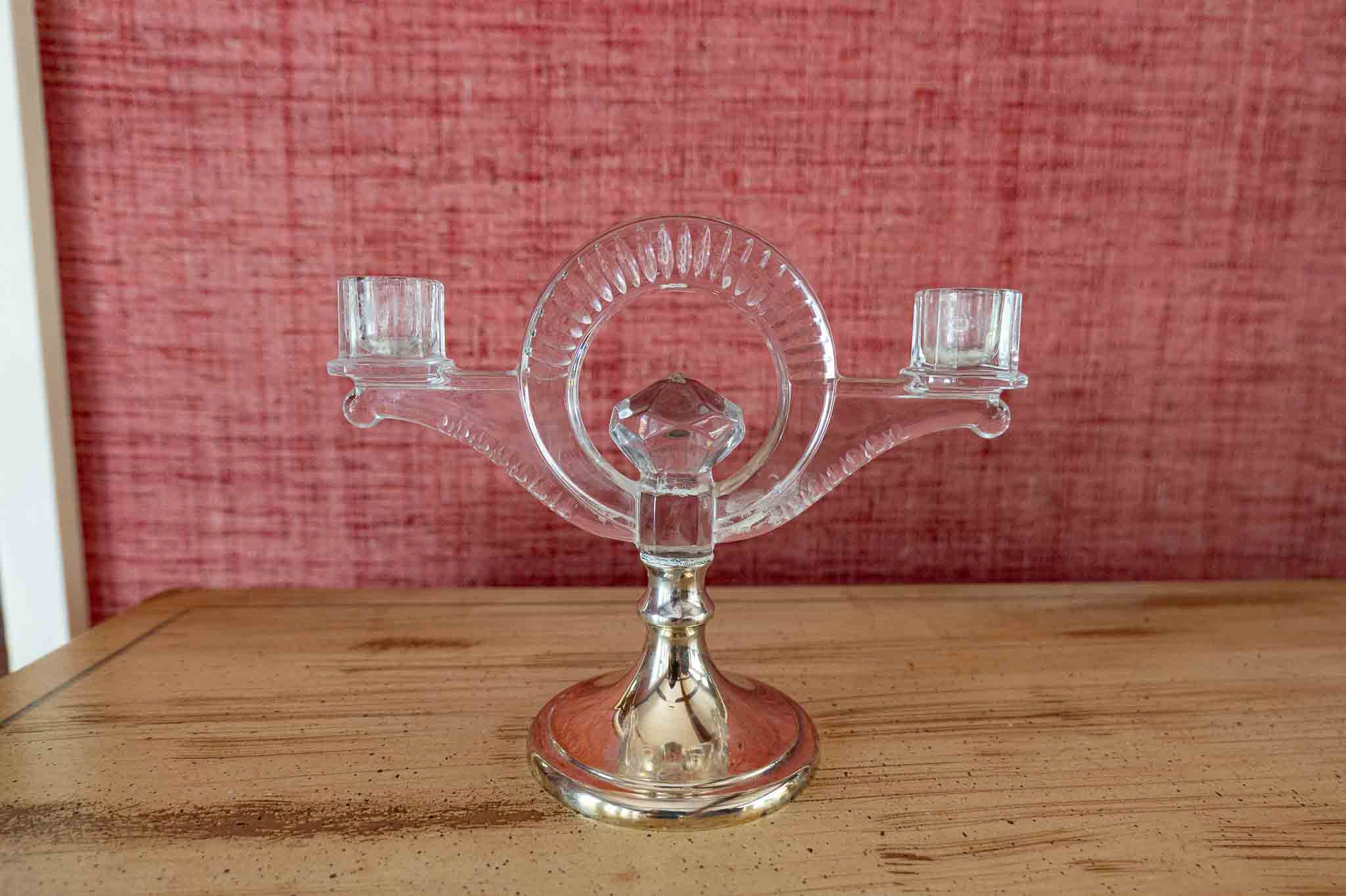 Hawkes Sterling Silver & Crystal Double Candelabra Pair - Image 5