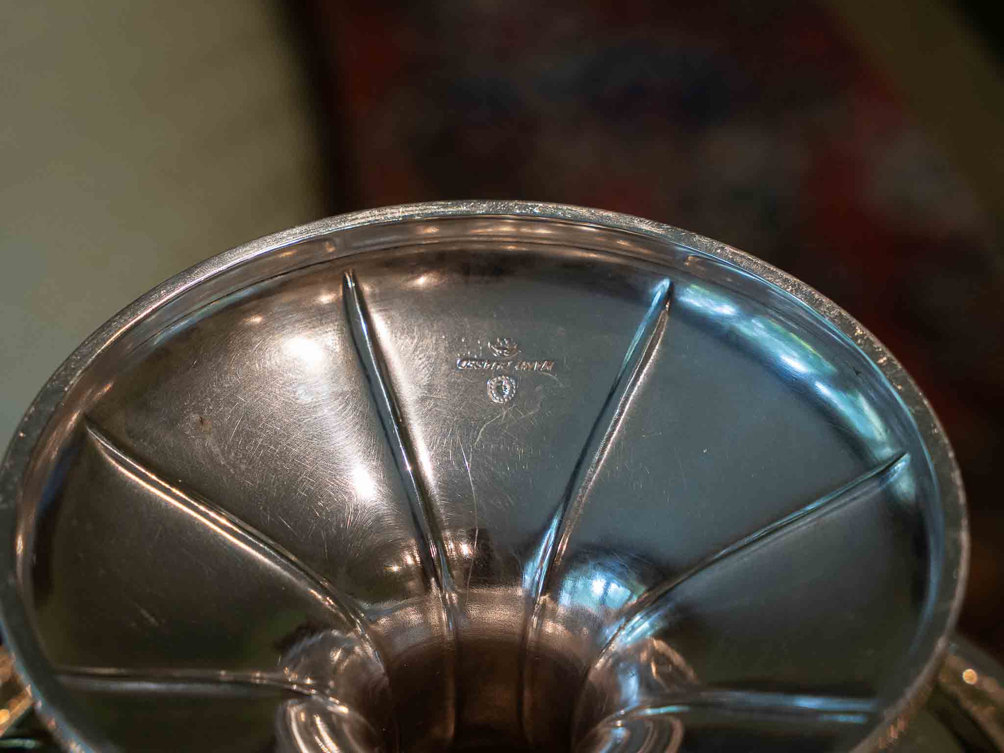 J.E. Caldwell Sterling Silver Hand-Chased Footed Compote - Image 4