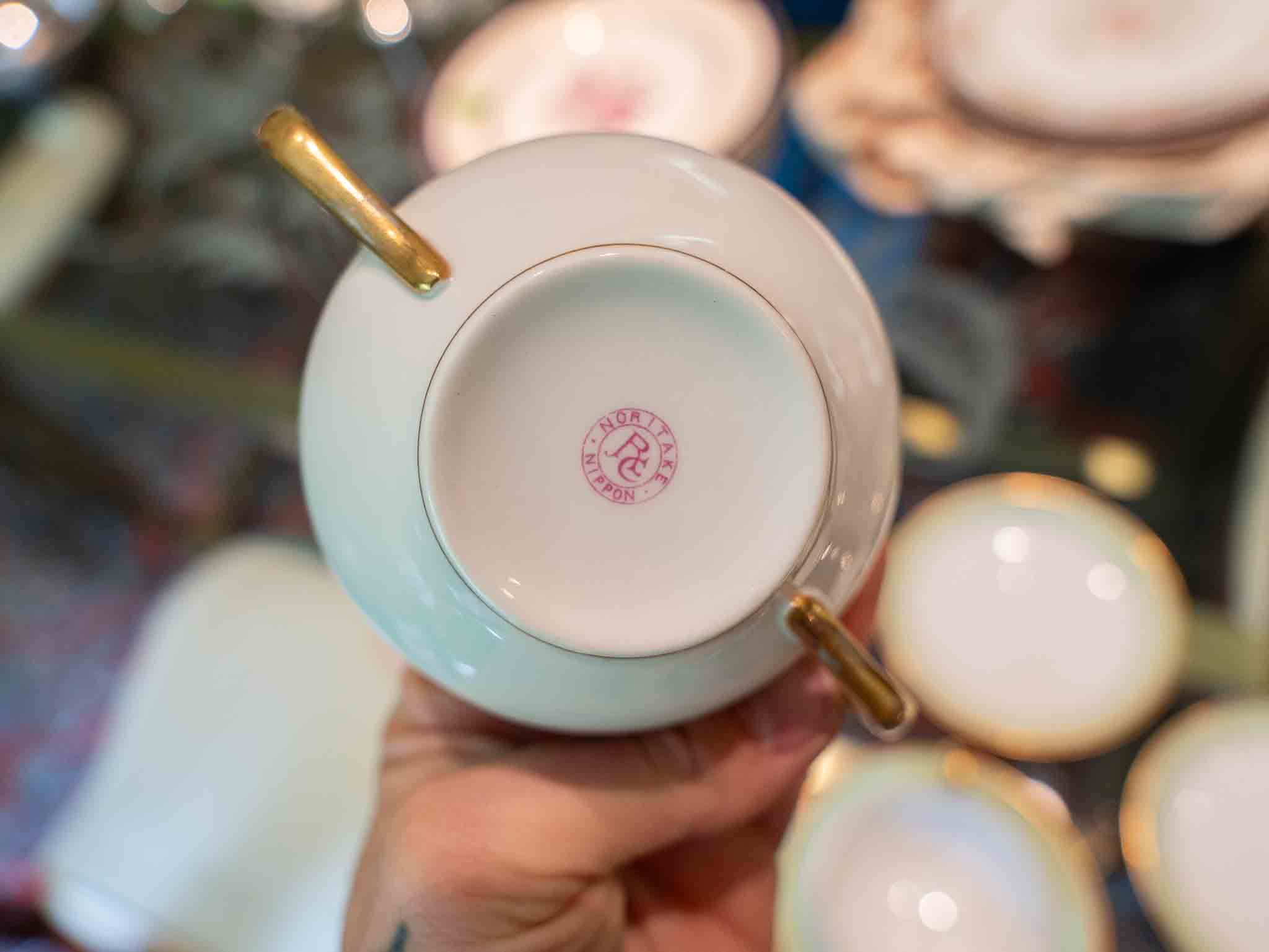 Noritake Nippon Gold Trim Teacups and Saucers - Image 4